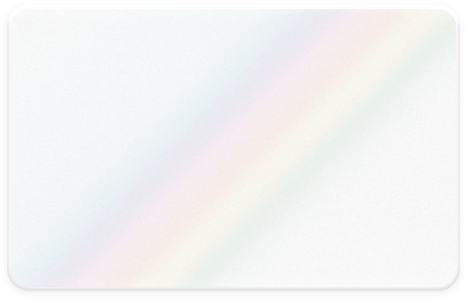 Rainbow Glass plate rectangular frame transparent banner